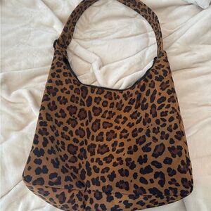BAGGU Brown Leopard shoulder Bag